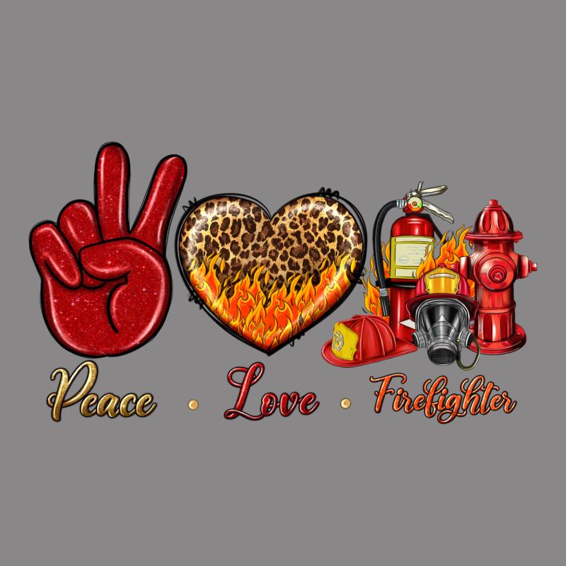 Peace Love Firefighter Vintage Tee by NancyCooperArtShop | Teevron