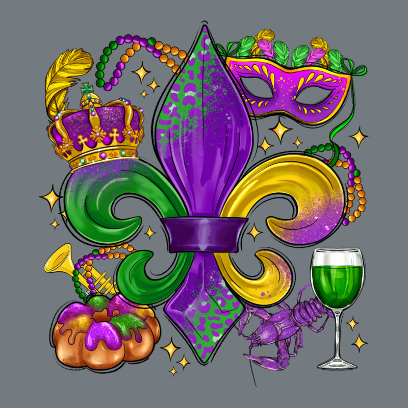 Mardi Gras Fleur De Lis Heavyweight Sweatshirt by LillyAllenDesigns | Teevron
