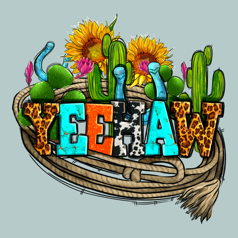 Yeehaw And Cactus With Horseshoe Heavy Core Tee by AdoDesignShop | Teevron
