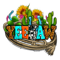 yeehaw and cactus with horseshoe | Teevron