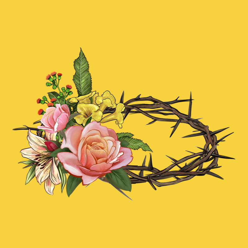 Crown Of Thorns Floral Easter Premium Sweatshirt by CowGirlArtShop | Teevron