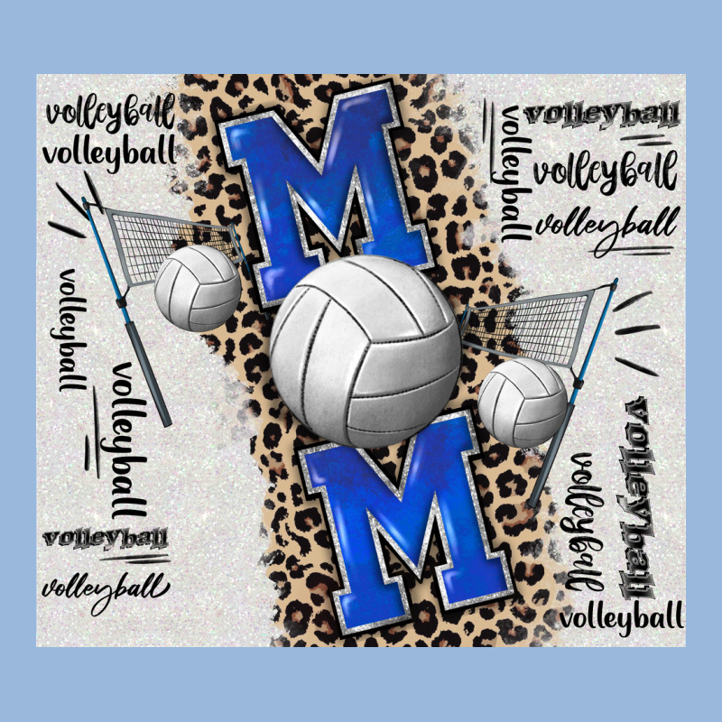 Volleyball Mom Blue Mother's Day Premium Hoodie by CowGirlArtShop | Teevron
