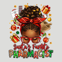 Santas Favorite Pharmacist Afro Messy Bun Zipper Hoodie | Teevron