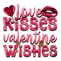 Love Kisses Valentine Wishes Valentine's Day Premium Hoodie | Teevron