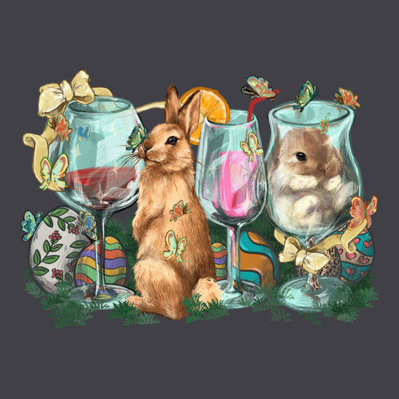 Easter Day Wine Glasses Bunny Heavyweight Hoodie by HowdyJamesFarm | Teevron