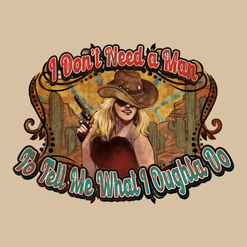 I Don't Need A Man Cowgirl Western Heavyweight Hoodie by HowdyJamesFarm | Teevron