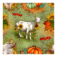 fall goats seamless pattern | Teevron