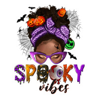 Spooky vibes afro messy bun | Teevron