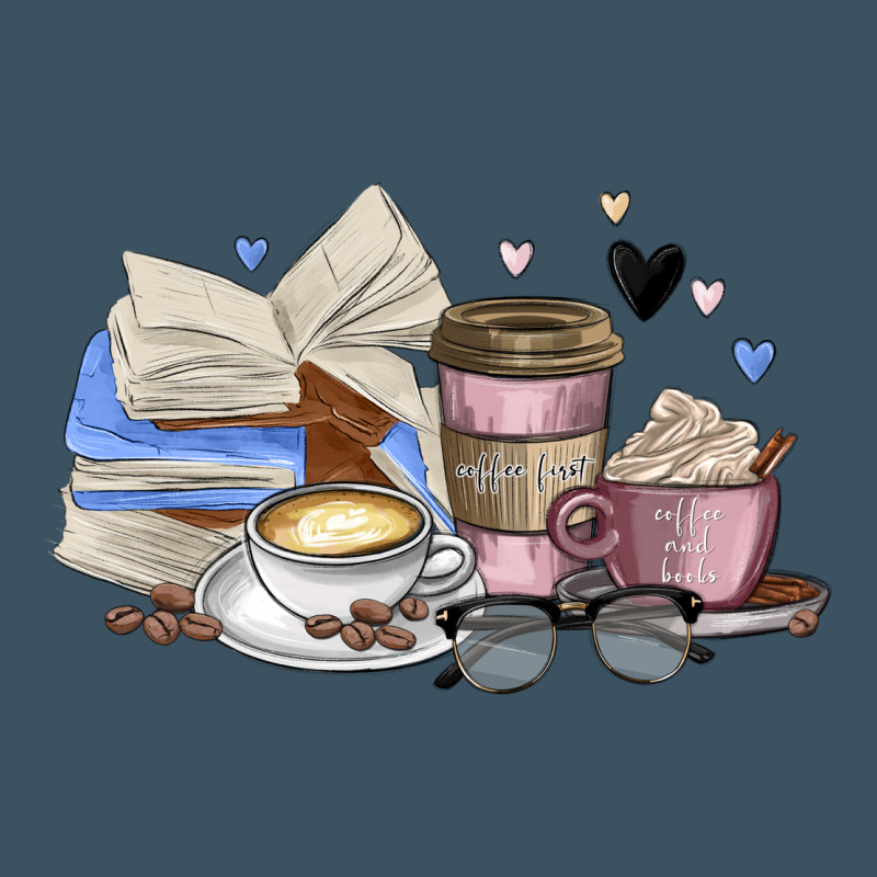 Coffee And Books Urban Heavy Tee by MaliasSmallBusiness | Teevron