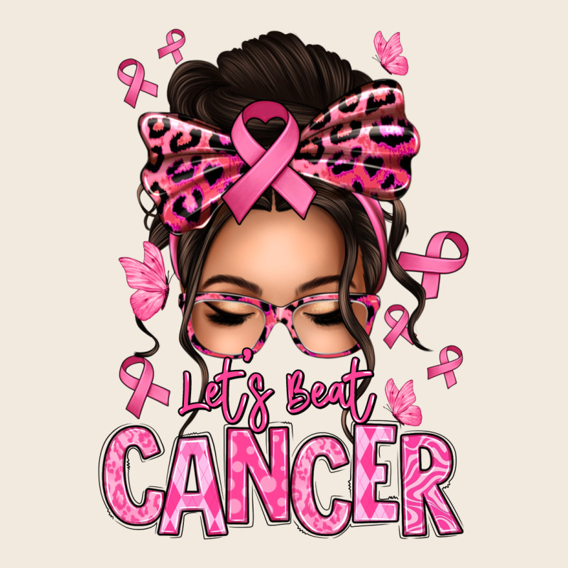 Lets Beat Cancer Afro Messy Bun Zipper Hoodie by texasbilliewilder | Teevron