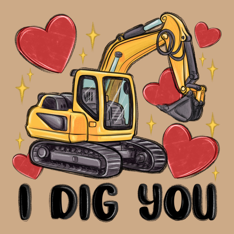 I Dig You Valentines Excavator Vintage Hoodie by MaliasSmallBusiness | Teevron