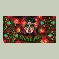 Chingona Sugar Skull License Plate Long Sleeve Tee | Teevron