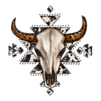 bull skull with aztec | Teevron
