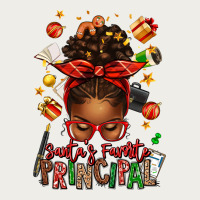 Santas Favorite Principal Afro Messy Bun Zipper Hoodie | Teevron