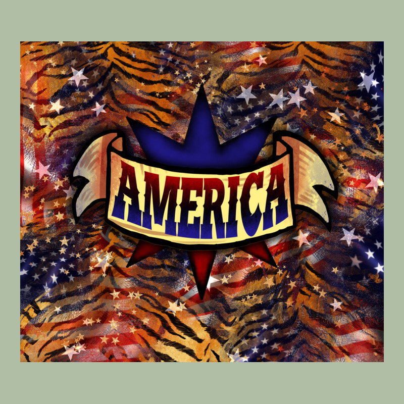 Tiger America Urban Heavy Tee by NancyCooperArtShop | Teevron