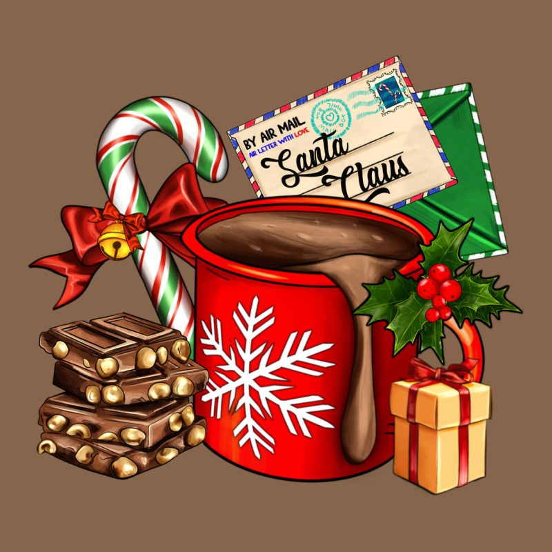 Christmas Hot Chocolate Cup With Gift And Letters Premium Tee by AdoDesignShop | Teevron