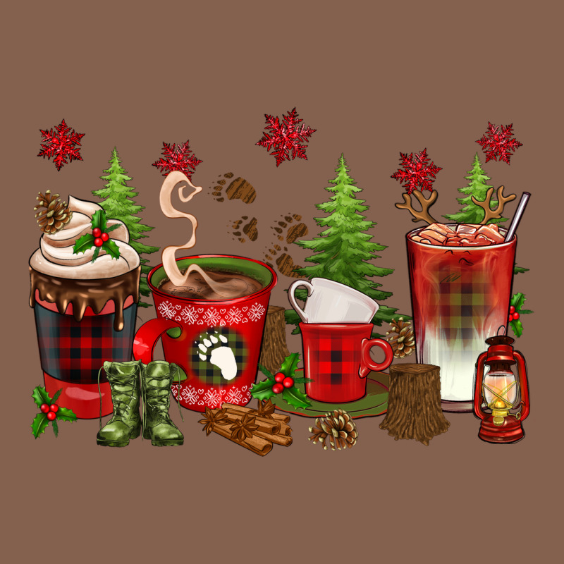 Christmas Coffee Cups Zipper Hoodie by texasbilliewilder | Teevron