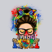 Autism Mom Messy Bun Heavyweight Sweatshirt | Teevron