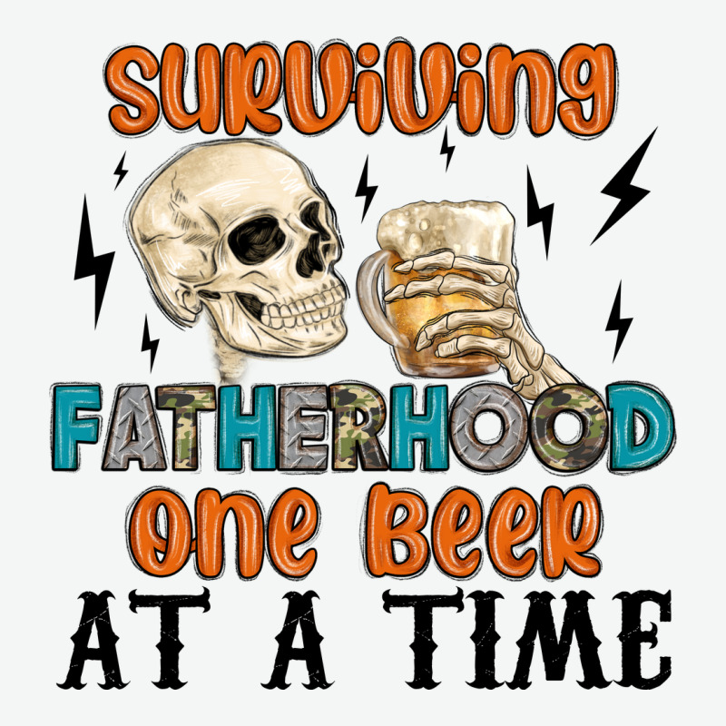 Surviving Fatherhood One Beer At A Time Urban Heavy Tee by MaliasSmallBusiness | Teevron