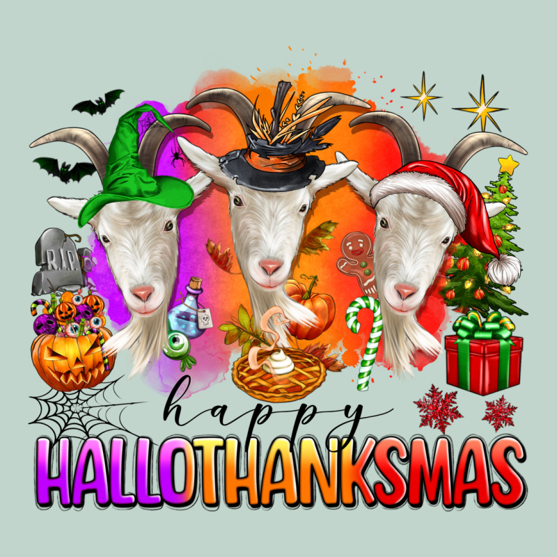Happy Hallothanksmas Goats Zipper Hoodie by texasbilliewilder | Teevron