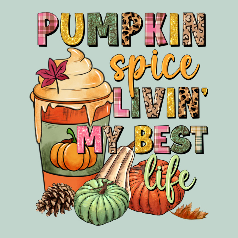 Pumpkin Spice Livin' My Best Life Zipper Hoodie by NancyCooperArtShop | Teevron