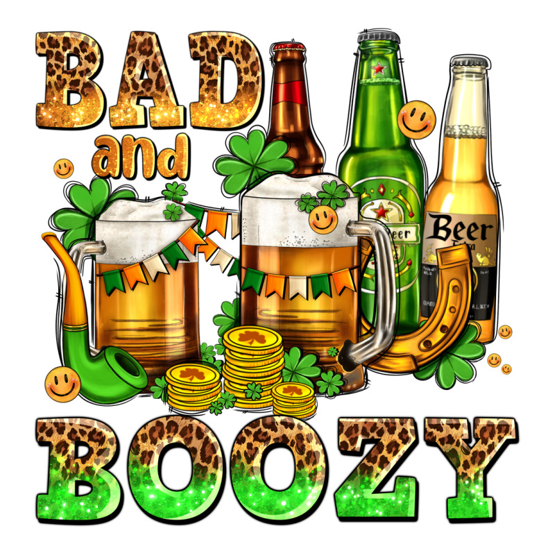Bad And Boozy With Beer Ladies Tee by AdoDesignShop | Teevron