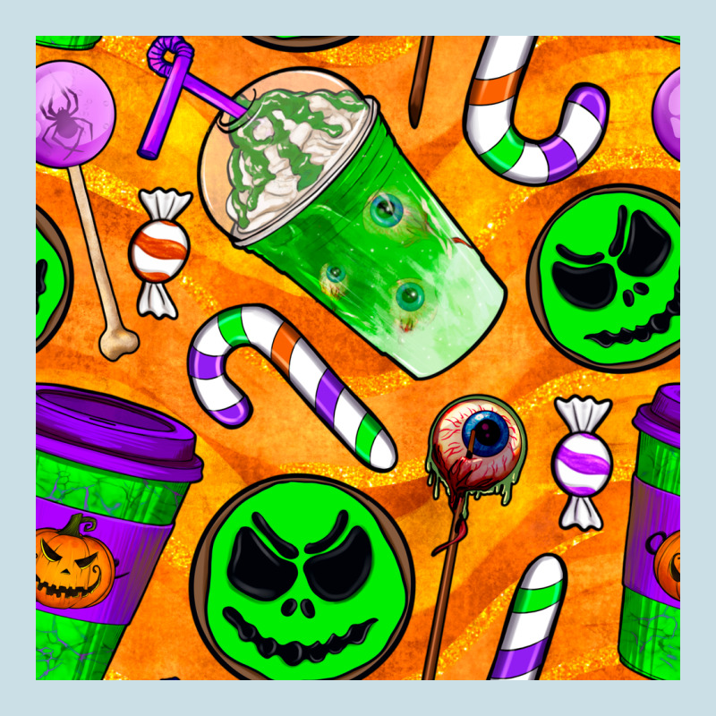 Halloween Snacks Seamless Pattern Ladies Tee by BundleAndBundleShop | Teevron
