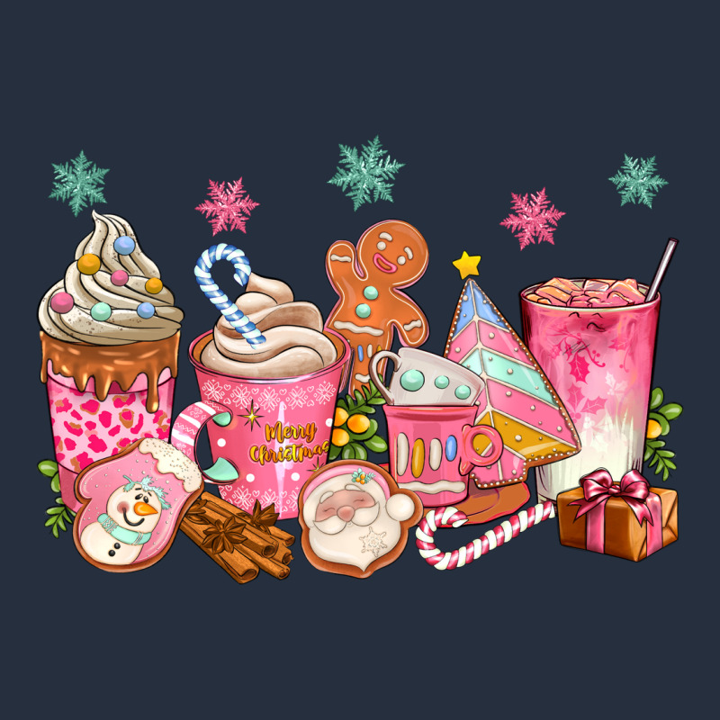 Pink Gingerbread Coffee Cups Zipper Hoodie by texasbilliewilder | Teevron