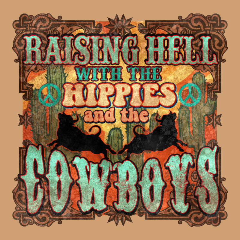 Raising Hell With The Hippies And The Cowboys Vintage Tee by NancyCooperArtShop | Teevron