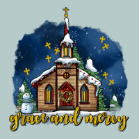 Christmas Church And Snow Grace And Mercy Heavy Core Tee | Teevron