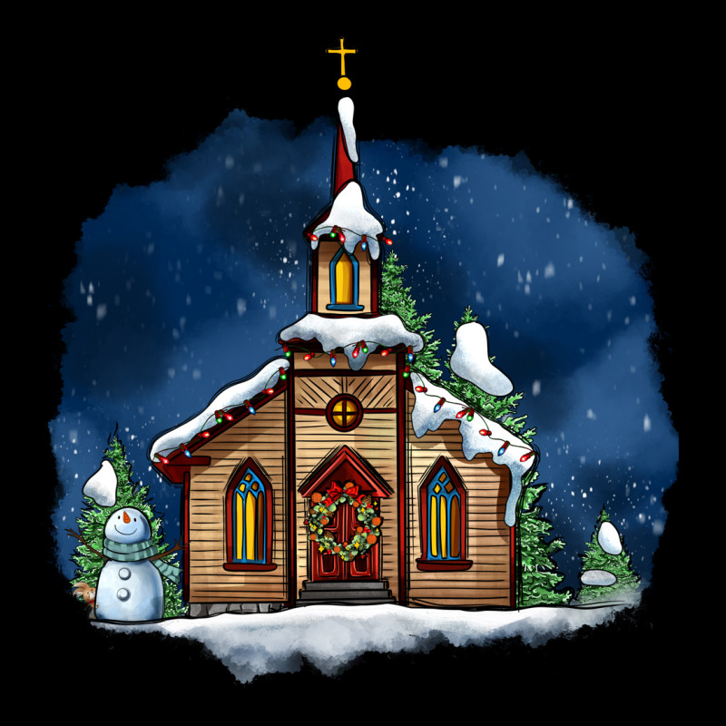 Christmas Church And Snow Heavy Core Tee by AdoDesignShop | Teevron