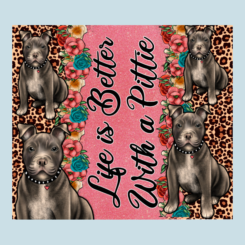 Life Is Better With A Pittie Ladies Tee by JahusDesignShop | Teevron