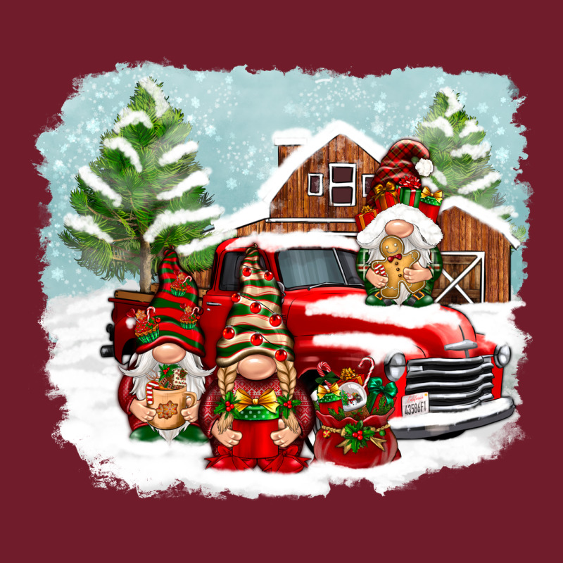 Christmas Gnomes With Red Truck Zipper Hoodie by NancyCooperArtShop | Teevron