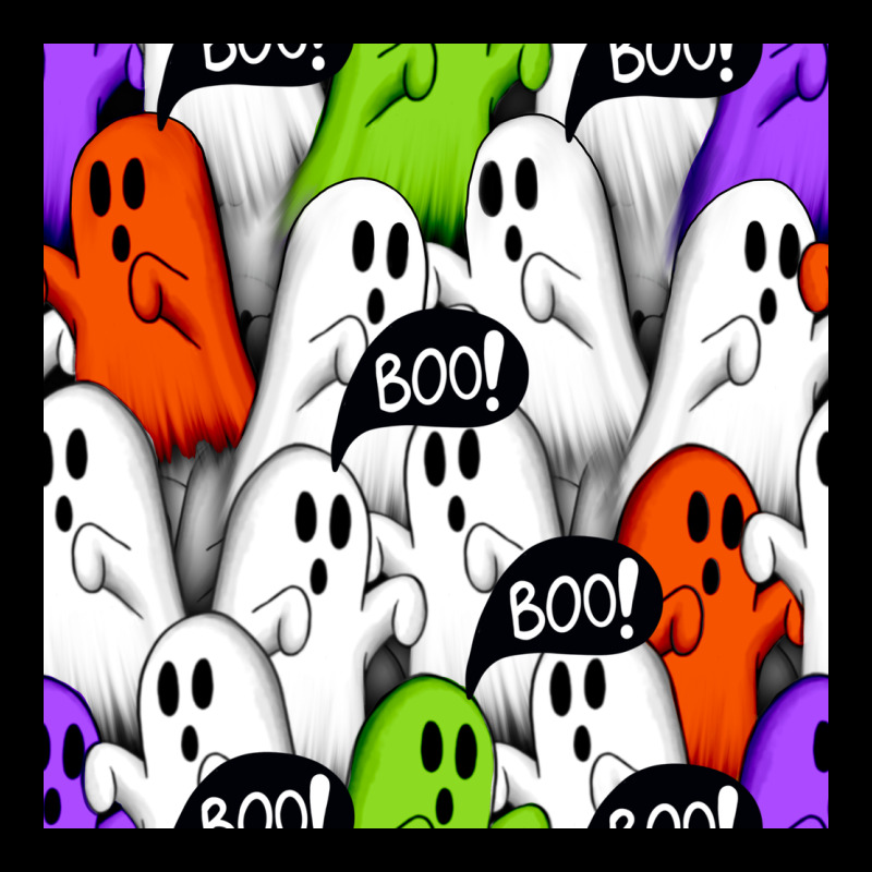 Boo Ghosts Seamless Pattern Ladies Tee by BundleAndBundleShop | Teevron