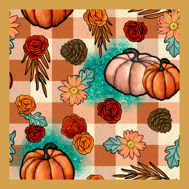 Floral Pumpkins Seamless Pattern Urban Hoodie by BundleAndBundleShop | Teevron