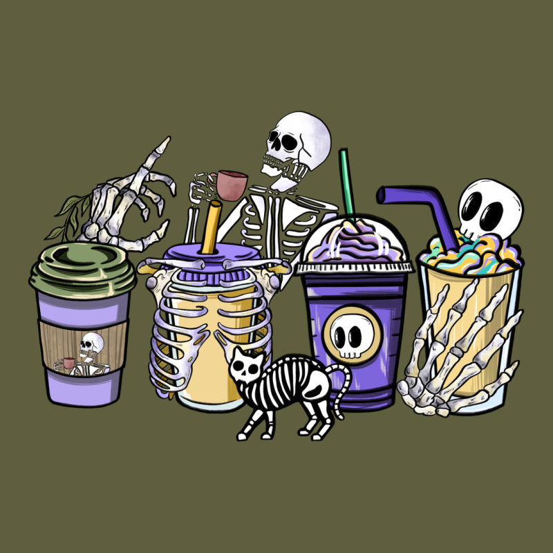 Skeleton Coffee Cups Vintage Tee by NancyCooperArtShop | Teevron