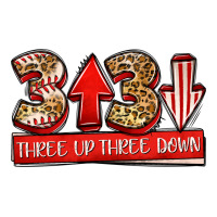 Three Up Three Down Baseball Ladies Tee | Teevron