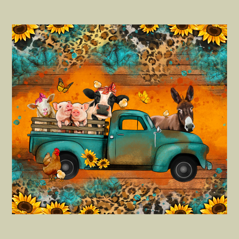 Farm Animals Truck Heavy Core Tee by Jasminsmagicworld | Teevron