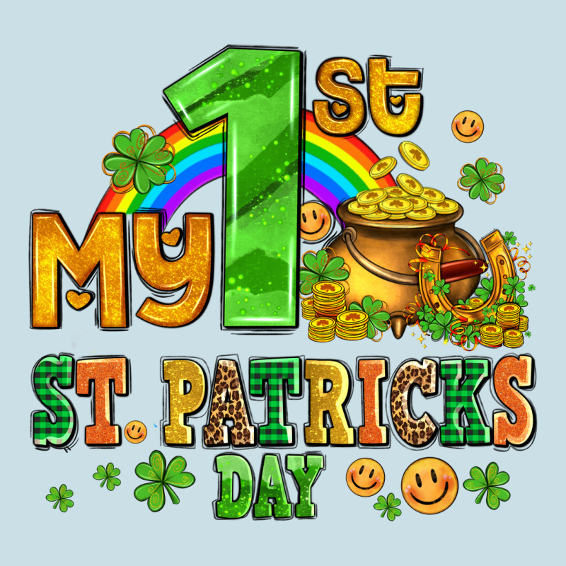 My First St Patricks Day With Coins And Shamrocks Ladies Tee by AdoDesignShop | Teevron