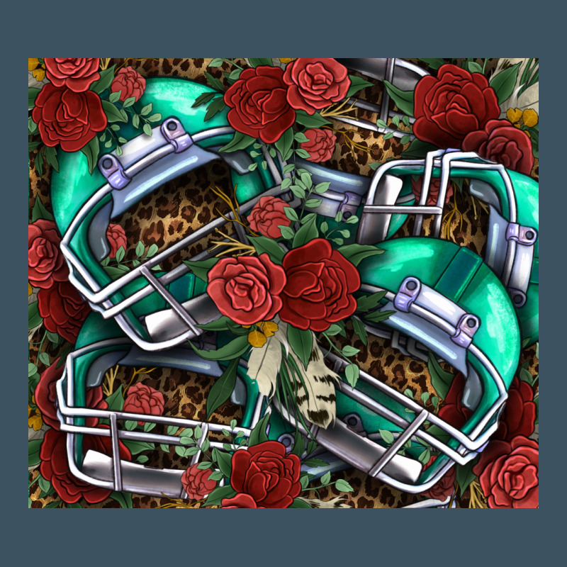Floral American Football  Helmet Urban Heavy Tee by NancyCooperArtShop | Teevron