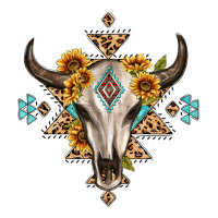 bull skull with aztec sunflower leopard | Teevron