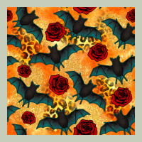 Halloween Bat And Roses Seamless Pattern Ladies Tee | Teevron