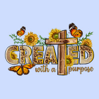 Created With A Purpose With Sunflower And Butterfl Urban Heavy Tee | Teevron