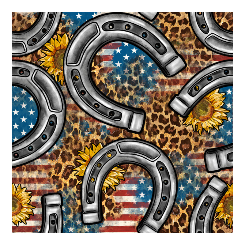 American Flag Horseshoe Deamless Pattern Premium Tee by BundleAndBundleShop | Teevron