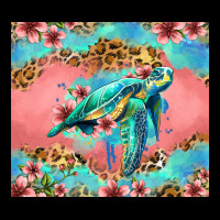 Floral Turtle Heavy Core Tee | Teevron