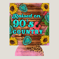 Raised 90's Country Guitar Cactus Sunflower's 12 Oz Can Cooler (regula Heavy Core Tee | Teevron