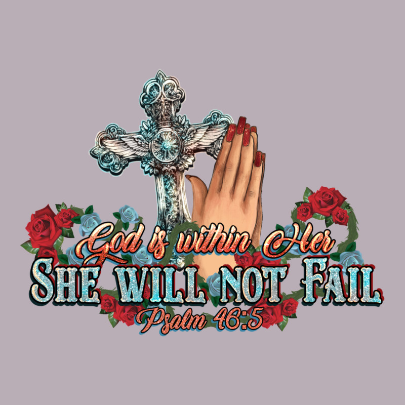 She Will Not Fail Psalm Christian Cross Pray Vintage Tee by NancyCooperArtShop | Teevron