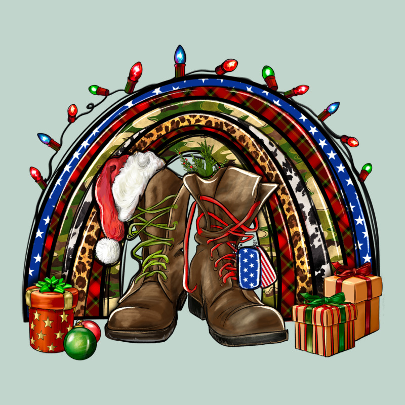 Army Christmas Rainbow Zipper Hoodie by NancyCooperArtShop | Teevron
