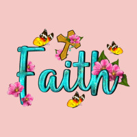 Faith With Flower And Butterfly Urban Heavy Tee | Teevron