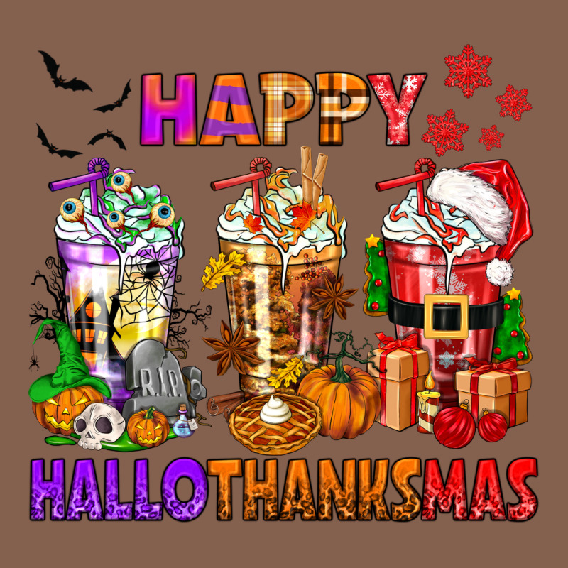 Happy Hallothanksmas Coffee Cups Zipper Hoodie by texasbilliewilder | Teevron